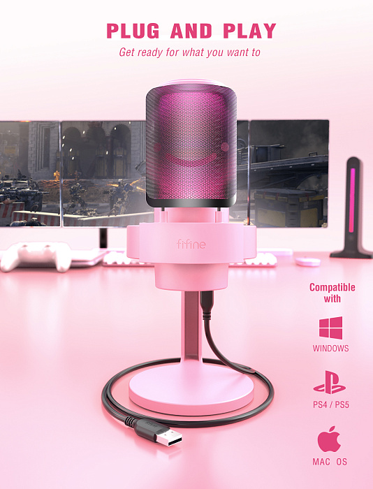 Купить  USB-микрофон FIFINE AmpliGame A8, Pink-3.jpg